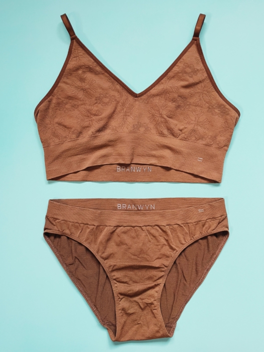 branwyn wool bra and merino wool underwear