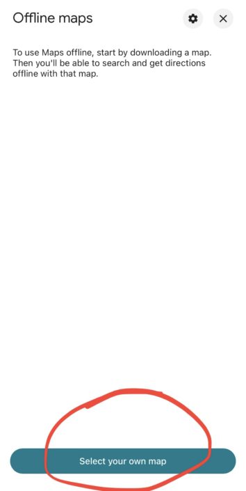 select your own map in google maps app