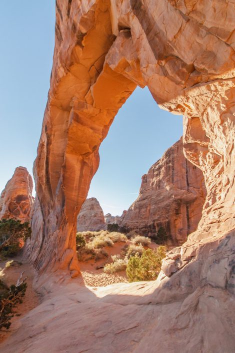 hiking in arches national park map pine tree arch in arches national park