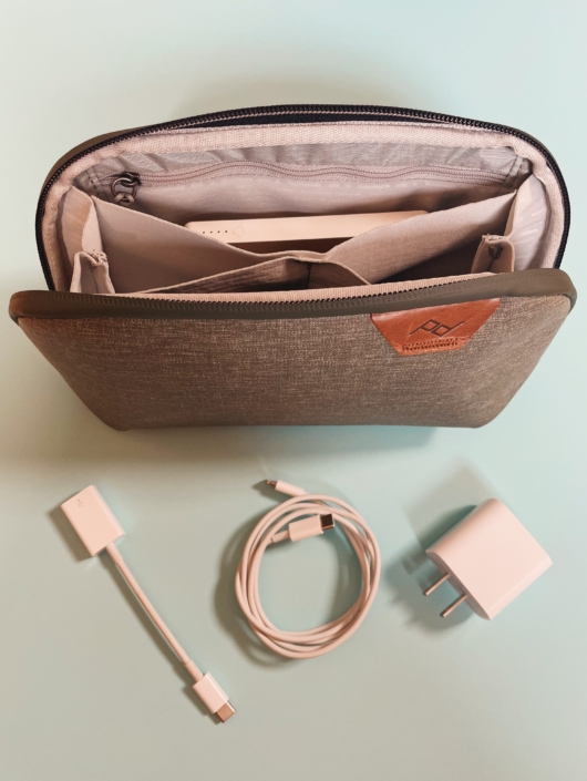 travel case for electronic cords