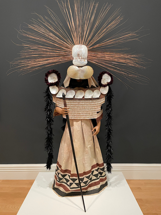 traditional-maori-artwork-auckland-art-gallery Traditional Māori artwork on display at the Auckland Art Gallery in Auckland, New Zealand.