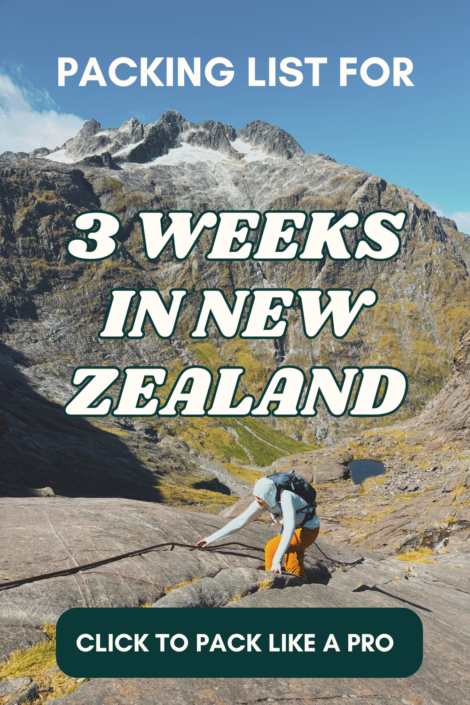 packing list for 3 weeks in new zealand