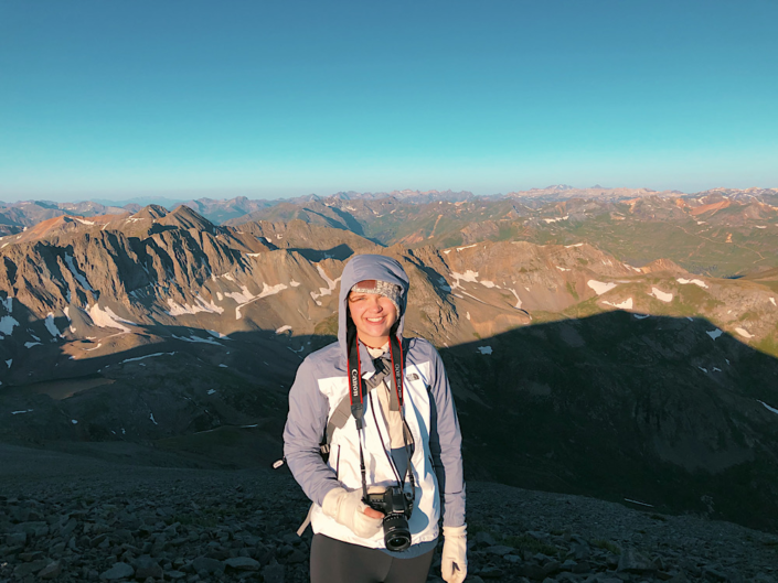 Summit of Handies Peak in the San Juan Mountains, one of the easiest 14ers in Colorado