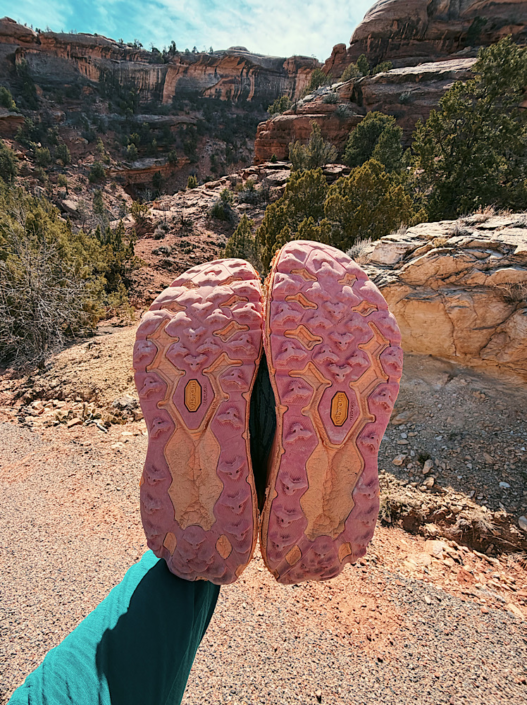 trail runners vs hiking boots showcasing trail runner lugs for traction