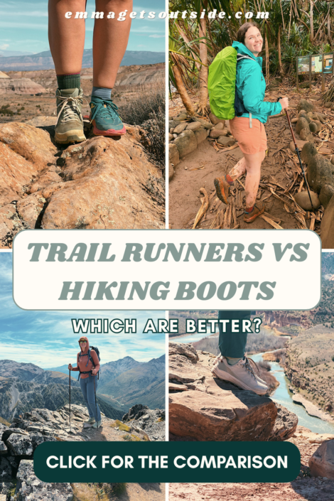 trail runners vs hiking boots pinterest pin
