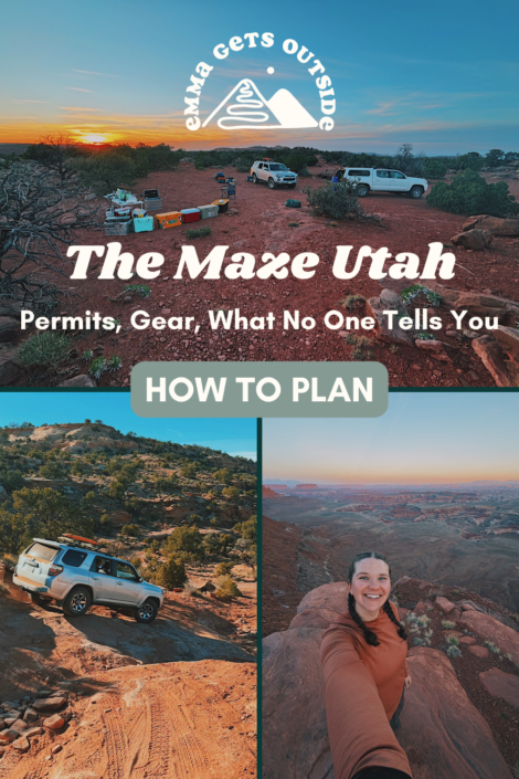 pinterest collage for the maze canyonlands