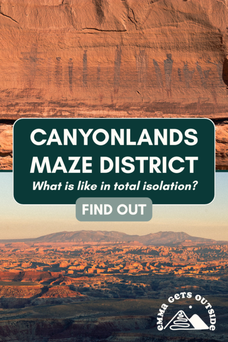 pinterest pin collage of the canyonlands maze district