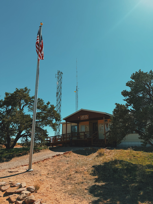 Exterior of Hans Flat Ranger Station in the Maze in Canyonlands where visitors check in for backcountry permits