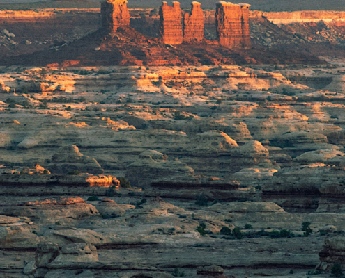 the chocolate drops rock formations stand tall above the maze