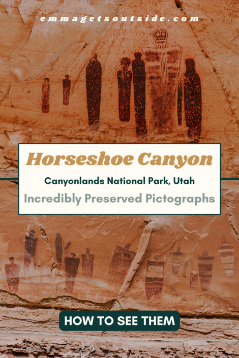 pinterest pin collage of pictographs at the great gallery