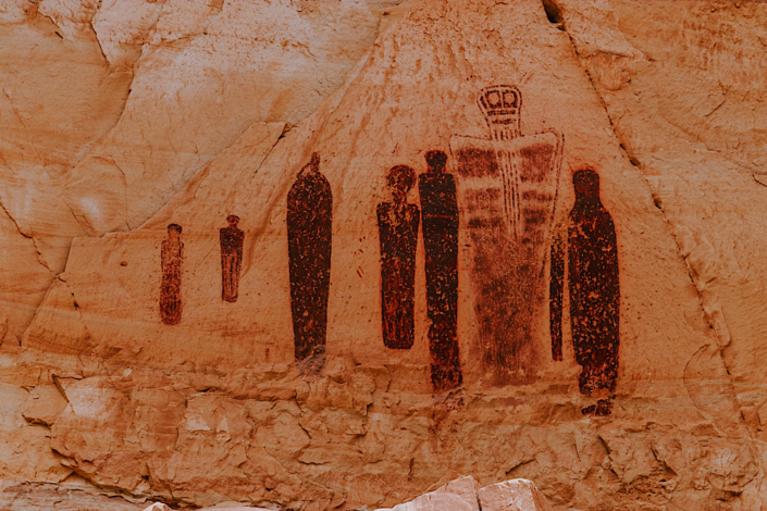 Holy Ghost panel at the Great Gallery pictograph site in Horseshoe Canyon Utah