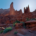 Fisher Towers Trail near Moab, Utah with the red rock towers backlit by the morning sun