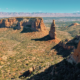 View of Independence Monument from Rim Rock Drive in Colorado National Monument near Grand Junction, Colorado