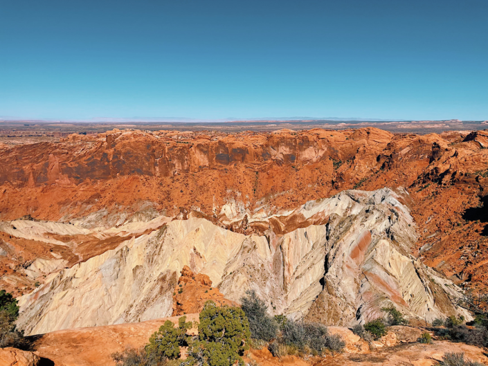 Upheaval Dome Overlook in Canyonlands National Park, one of the unique viewpoints compared in Arches National Park vs Canyonlands