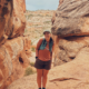 Wearing Vuori Villa Shorts while hiking in Colorado National Monument