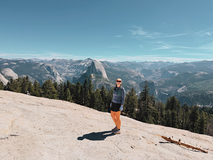 View of Half Dome from the top of Sentinel Dome in Yosemite National Park