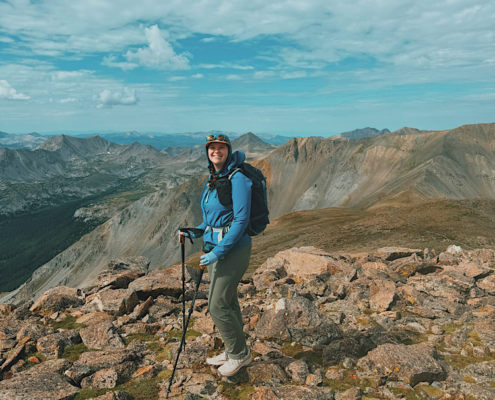 Wearing the Osprey Sirrus 24 on a 14er mountain hike in Colorado