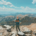 Hiker at the 13,065-foot Wheeler Peak summit in Great Basin National Park